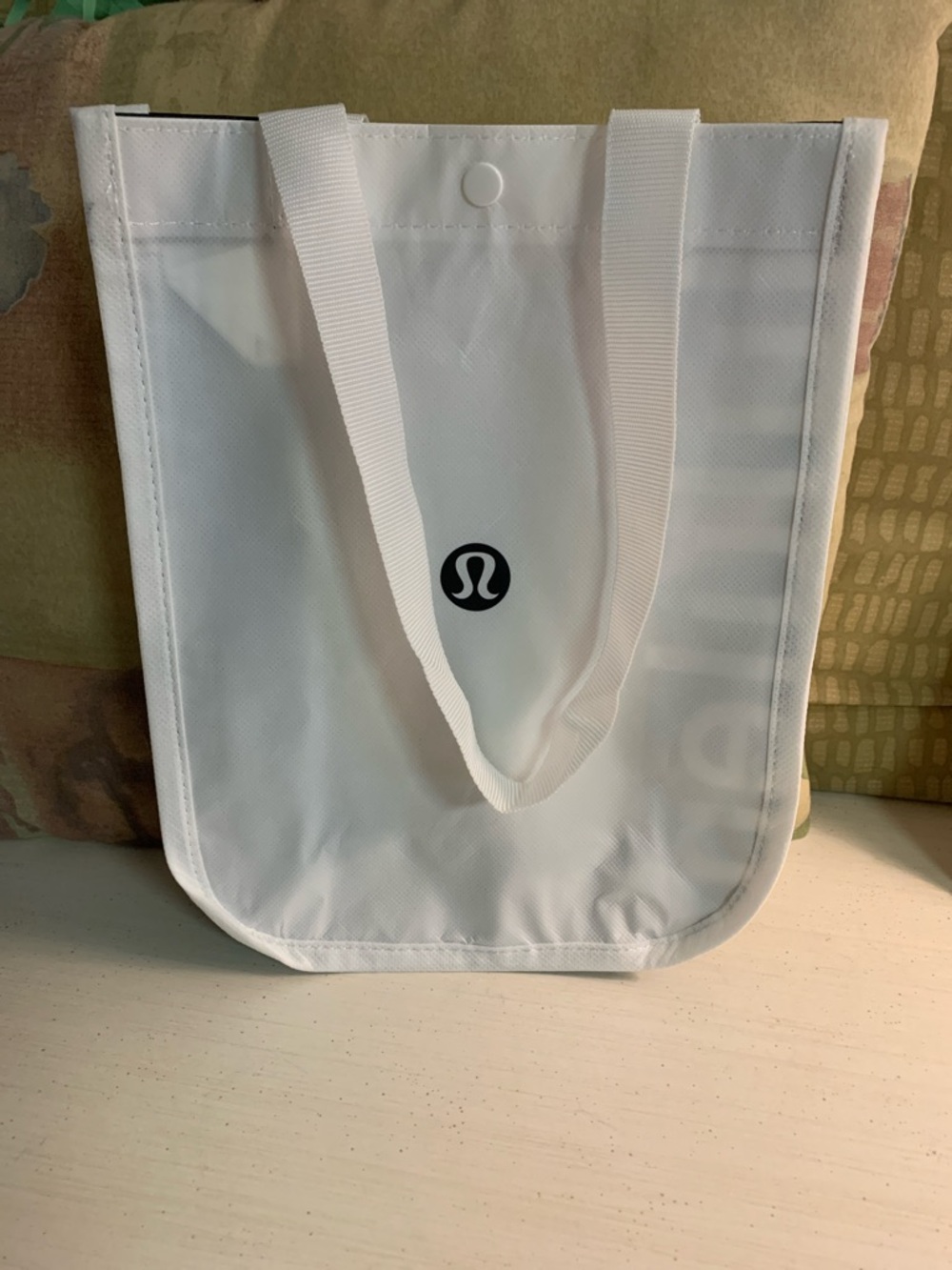 lululemon athletica White Toiletry/Travel Pouch Bag with Logo